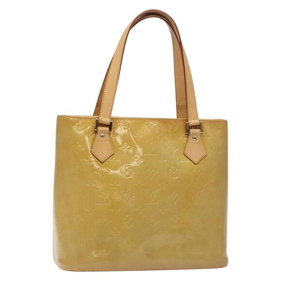LOUIS VUITTON Monogram Vernis Houston Hand Bag Beige M91004 - Picture 1 of 13